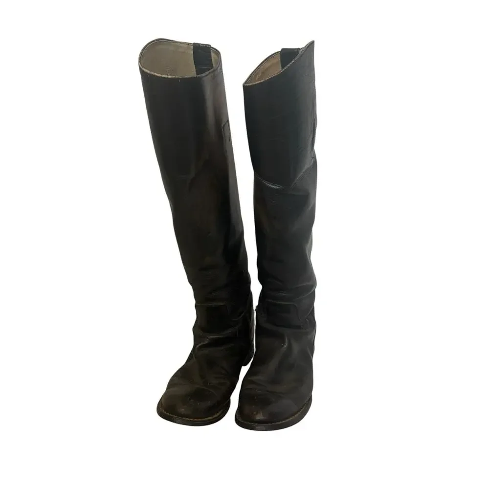 Vintage USA Tall Riding Boots Slim Calf Leather Equestrian 8